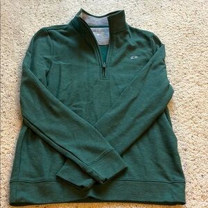 Vineyard Vines Green Quarter-Zip Sweater